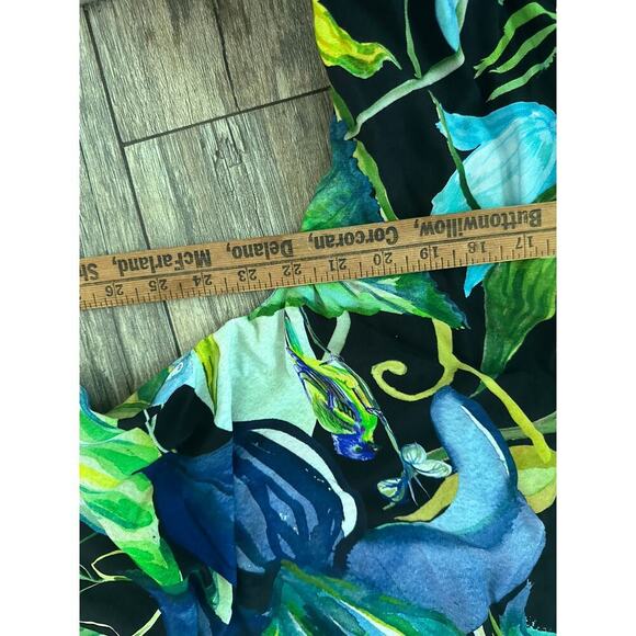 H&M Women's Tropical Birds Floral Print Belted Short Mini Dress Size XS - Picture 9 of 11